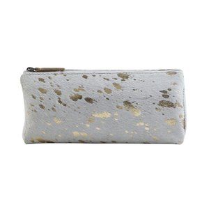 STARDUST LEATHER AND HAIR-ON MULTI-POUCH